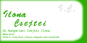 ilona csejtei business card